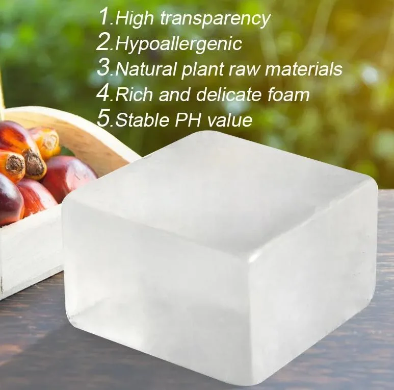 Custom Transparent Glycerin Sabun Melt and Pour Soap Base Nature Vegetable Base De Jabon Raw Material for DIY Soap Making